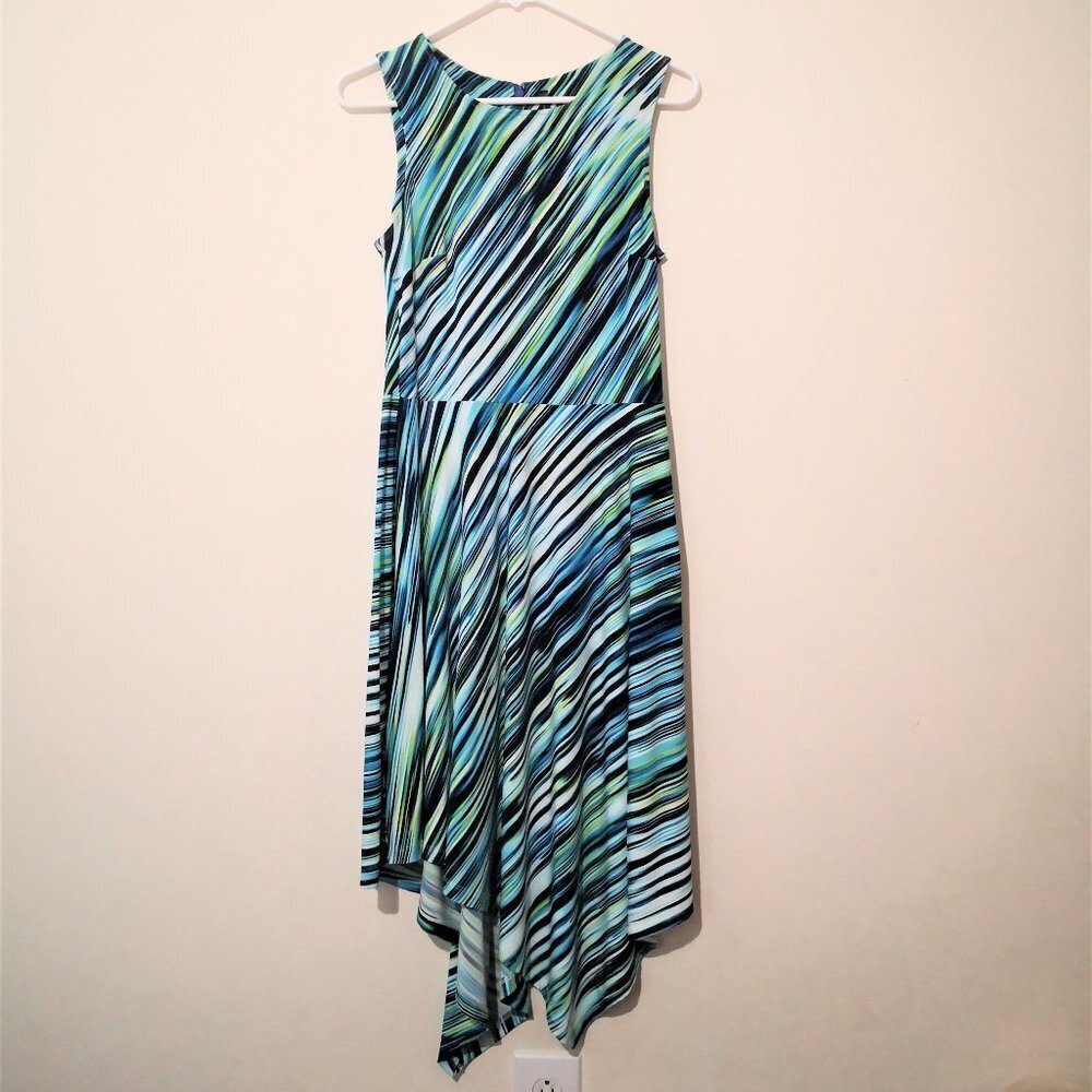 NWOT Andrew Marc Jersey Knit Handkerchief Hem Dress Size 8